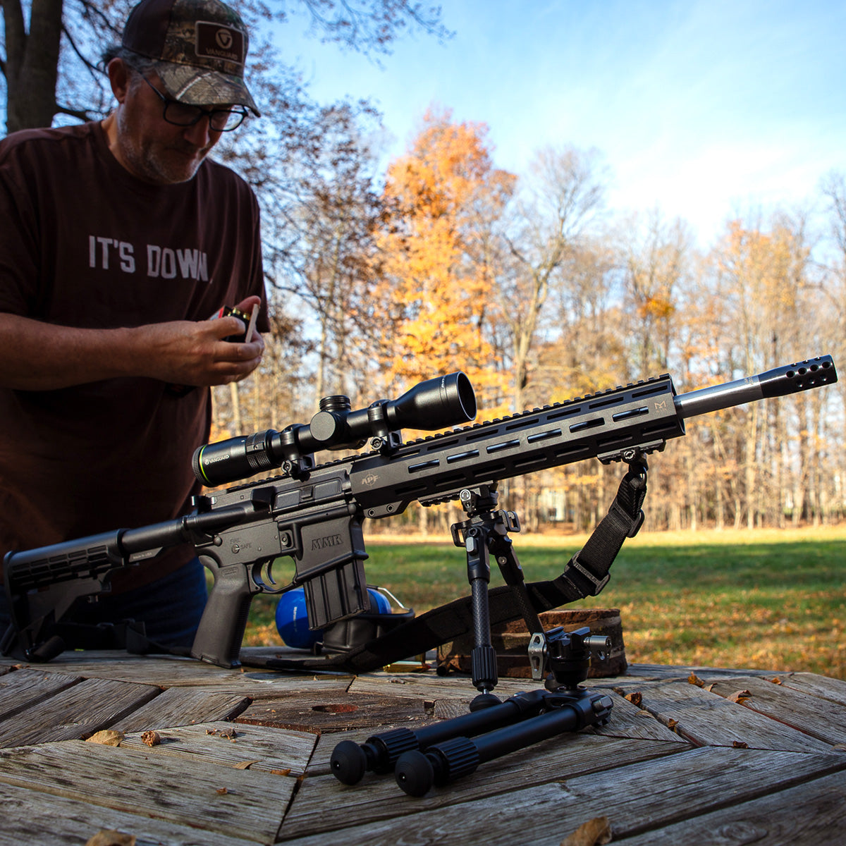 Vanguard EQUALIZER 2QSA Aluminium Bipod with Picatinny Rail – Height: 25 to 35.5cm