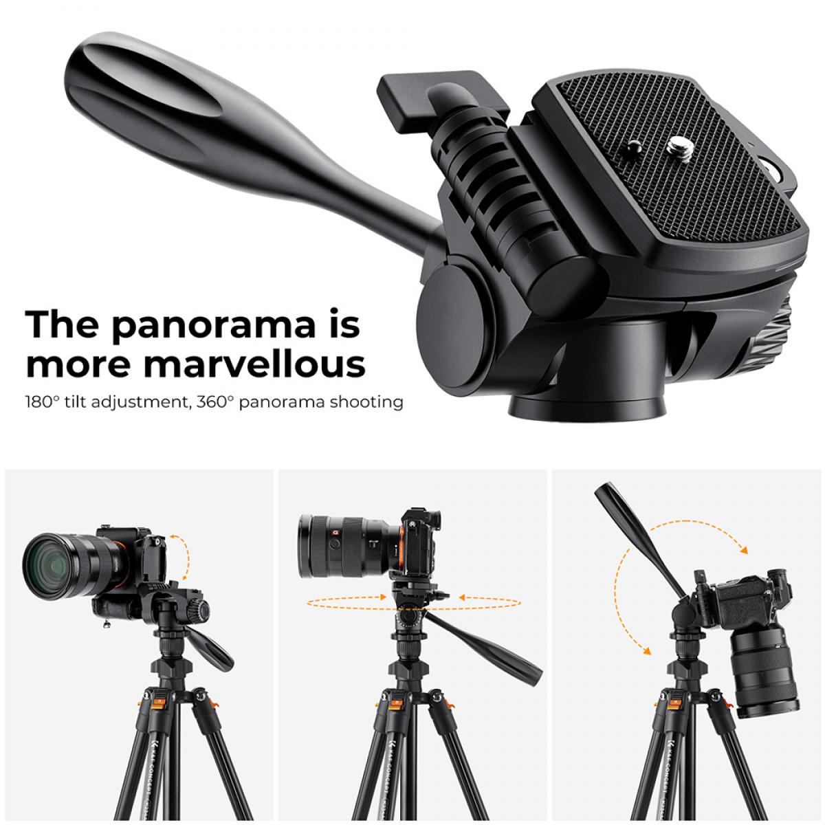 K&F Concept PRO K234A0 Magnalium Tripod for Camera, Mobile Phone & Video KF09.115