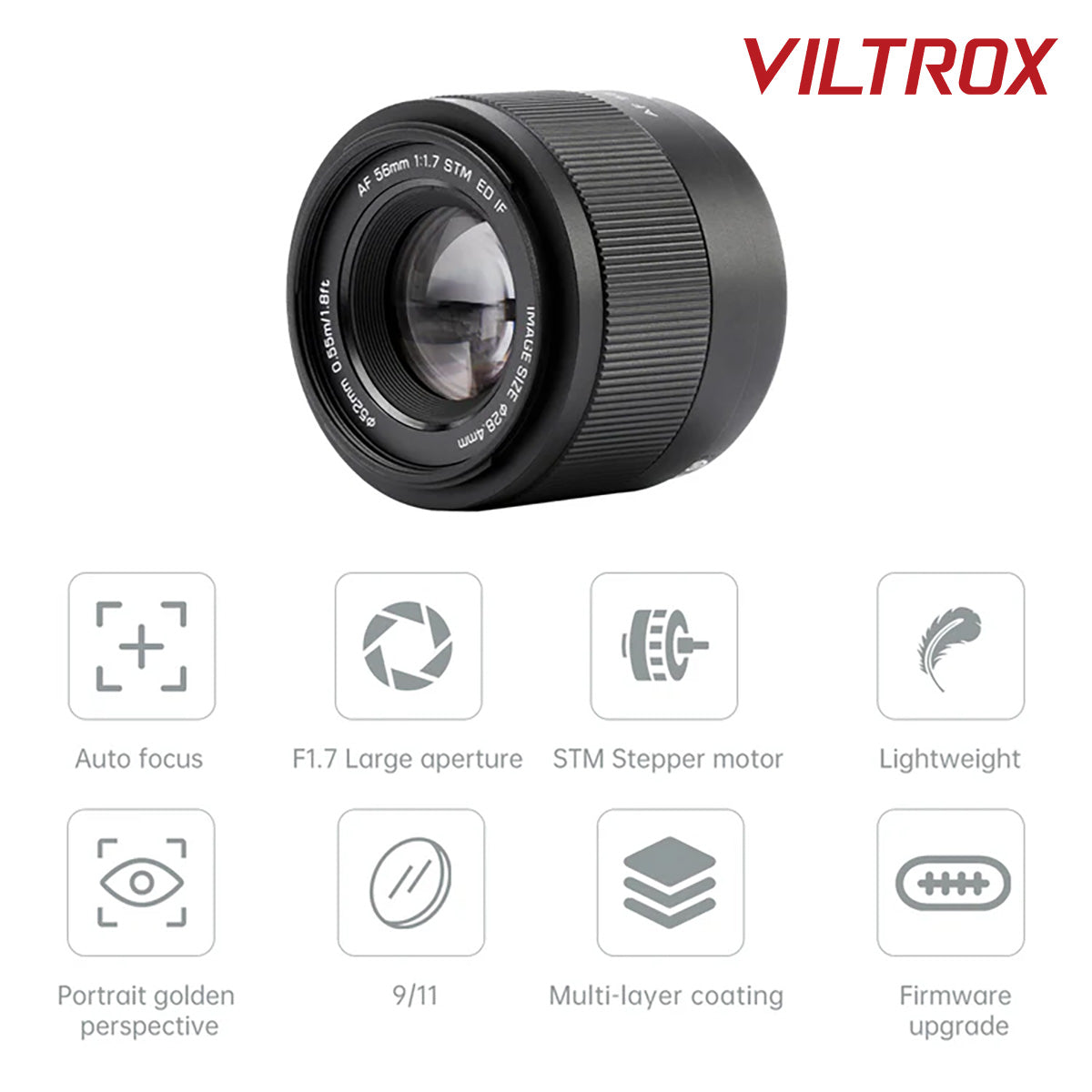 Viltrox AF 56mm f/1.7 XF STM APS-C Prime Lens for Fujifilm X-Mount Mirrorless Cameras