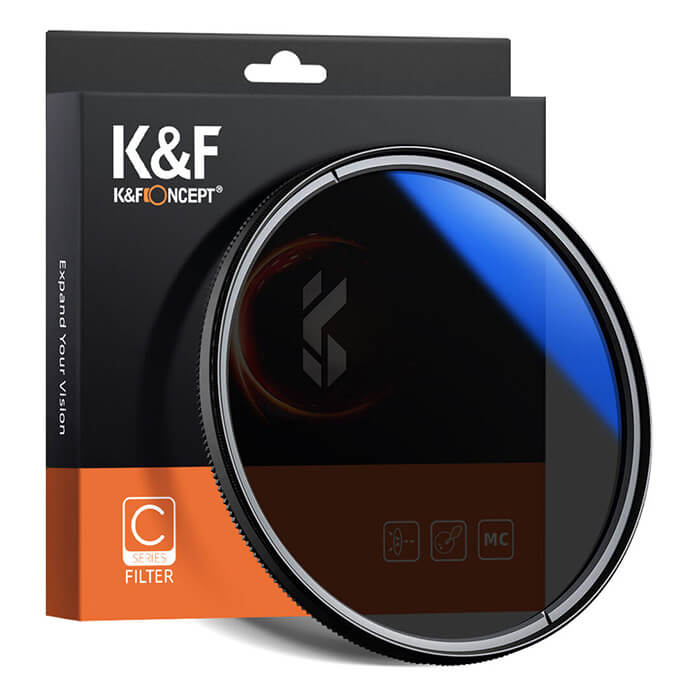 K&amp;F Concept PRO 58mm Classic Series Slim Blue Multi-Coated Circular Polarizer (CPL) Filter - KF01.1424