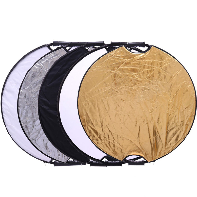 E-Photographic Professional 5 in1 110cm Reflector Kit with Handle EPH-5-1110H