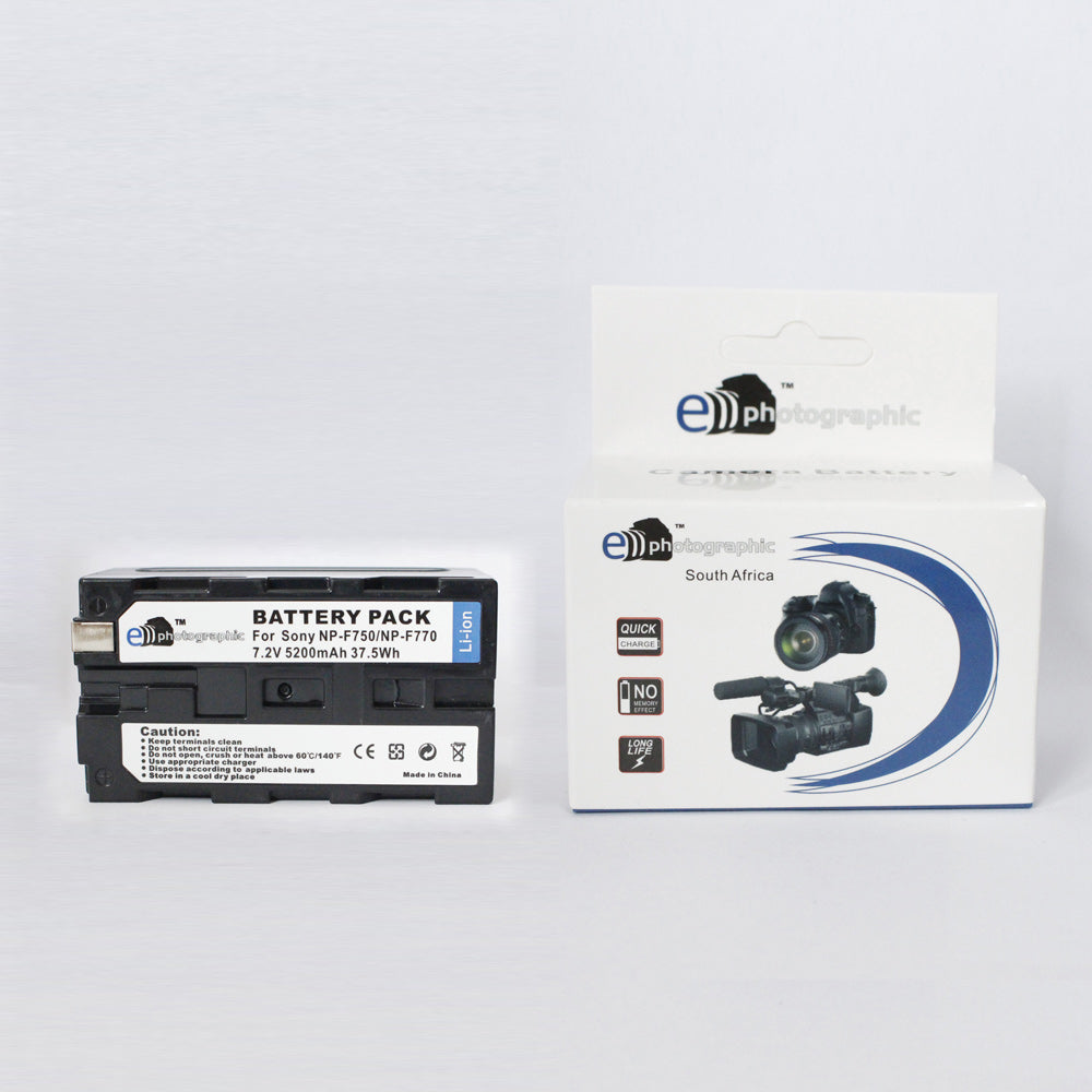 E-Photographic 5200 mAh Lithium Battery for Sony NP-F750 - EPHNPF750