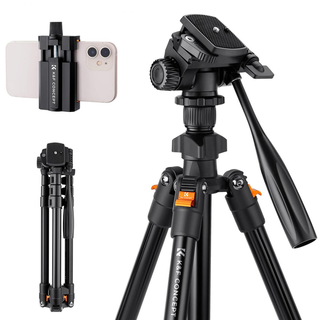 K&F Concept PRO K234A0 Magnalium Tripod for Camera, Mobile Phone & Video KF09.115