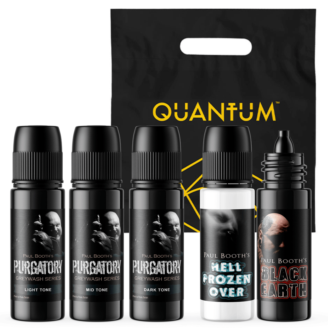 Quantum Tattoo Ink - 4oz Paul Booth Purgatory Full Arsenal Set