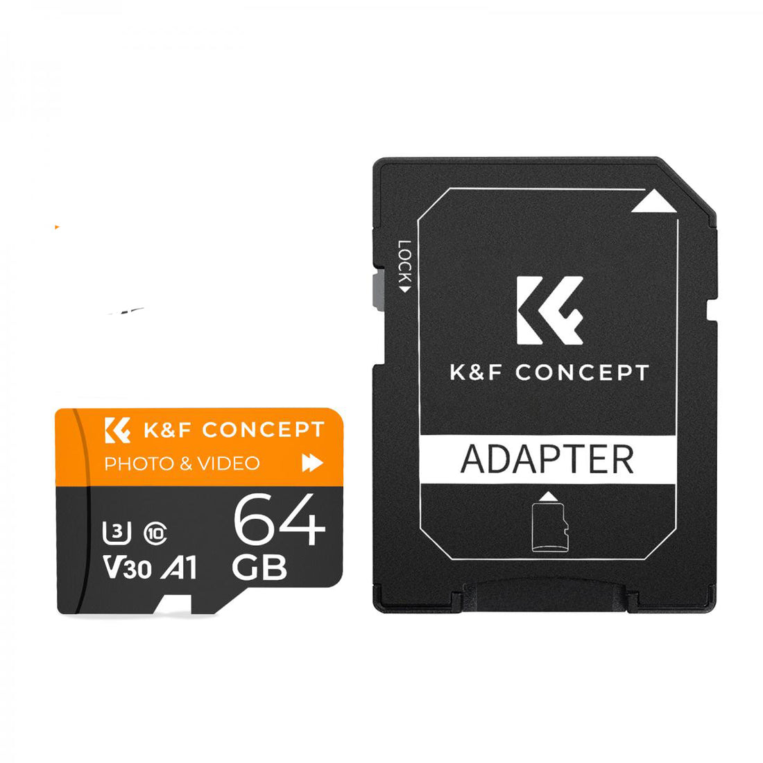 K&F Concept 64GB Micro SD Card U3/V30/A1 With SD Adapter-KF42.0012
