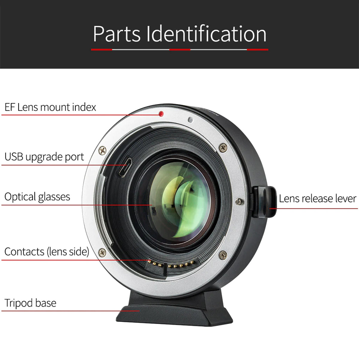 Viltrox Lens Adaptor - Canon EF &amp; EF-S lens to Canon EOS M Camera +1 f-stop