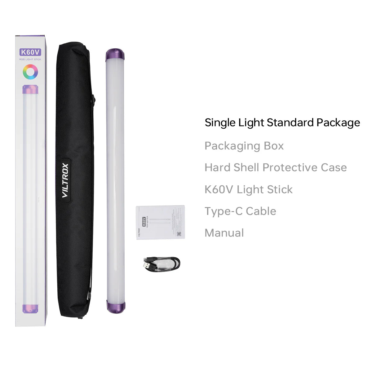 Viltrox K60 RGB LED Light Stick 20W with 266 LEDs and App Control