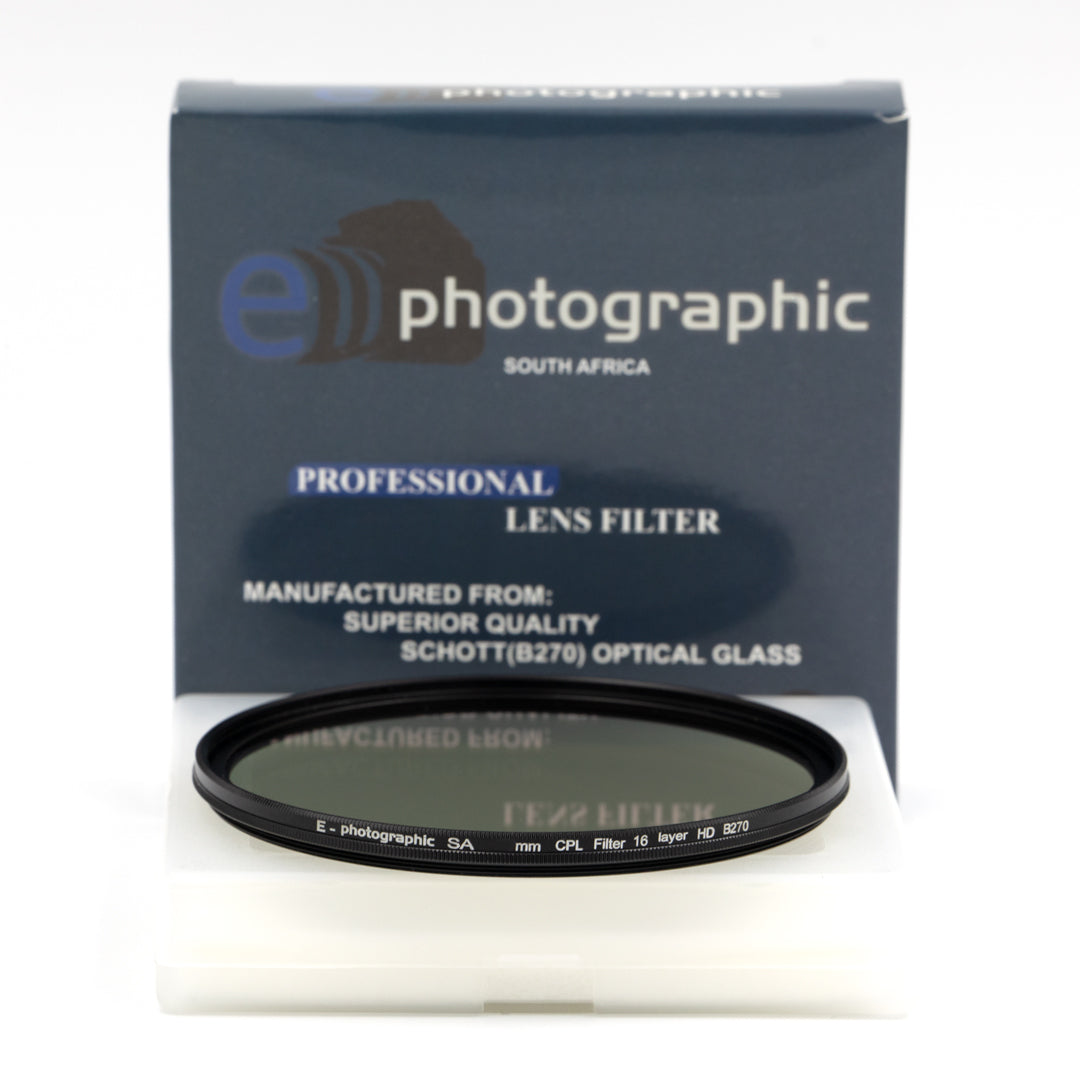 E-Photographic PRO 62mm Multicoated CPL Filter-German HD B270 Schott Optics