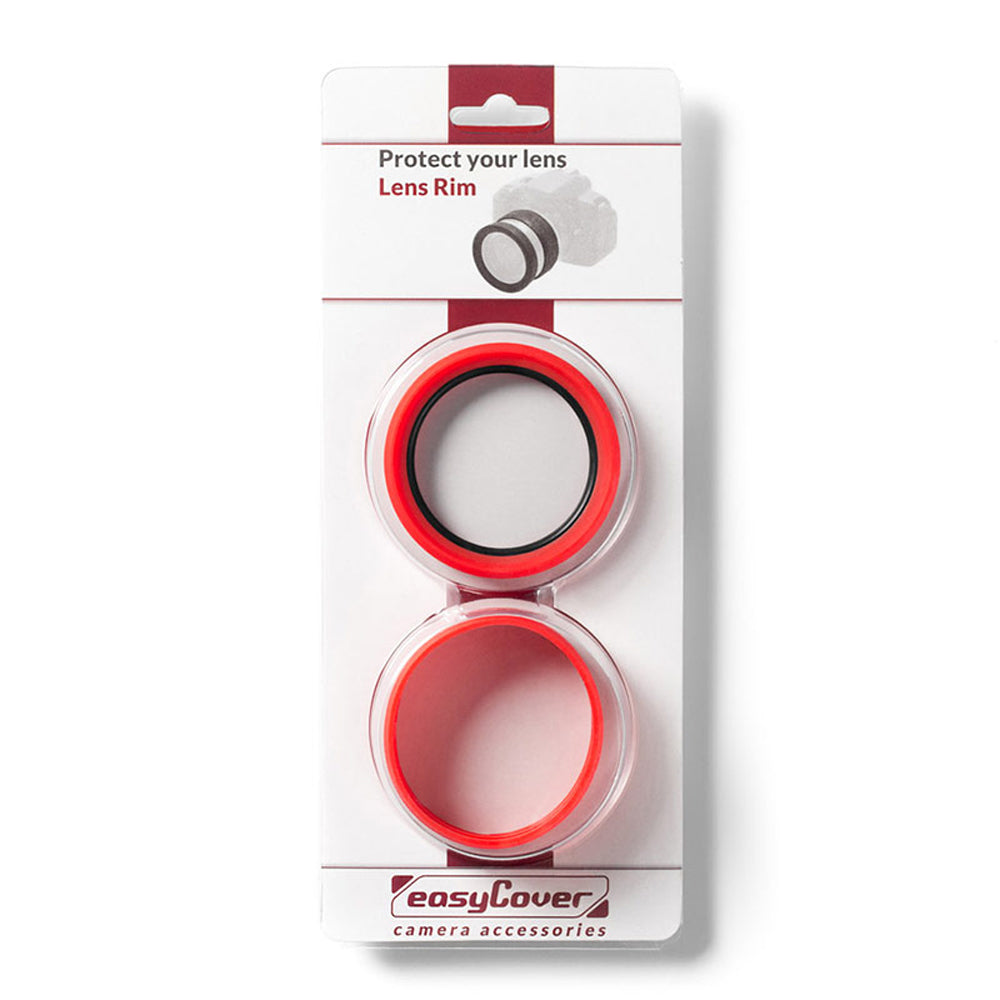 easyCover PRO 52mm Lens Silicon Rim/Ring & Bumper Protectors Red - ECLR52R