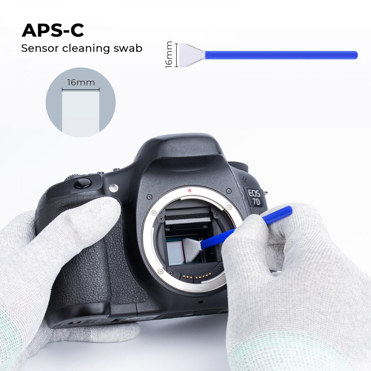 K&F Pack of 10 X 16mm Sensor Cleaning Swabs for APS-C DSLR or Mirrorless - SKU-1697
