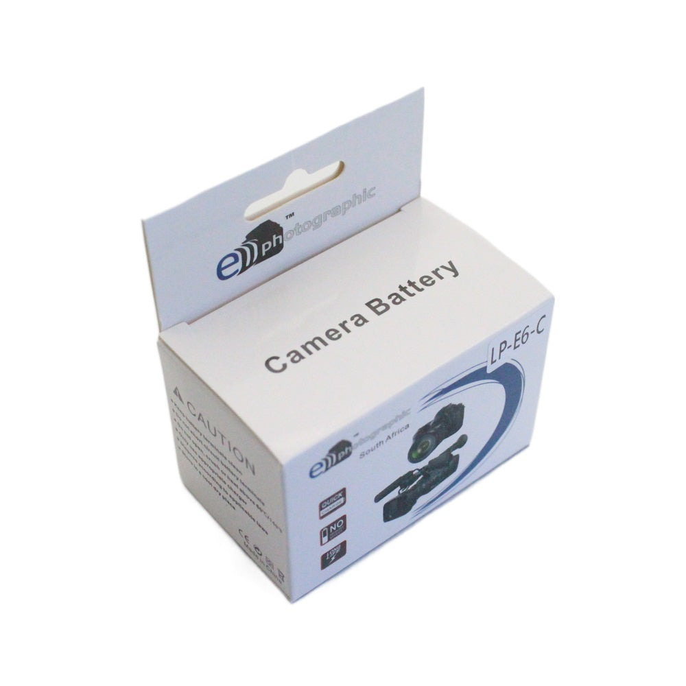 E Photographic LP-E6 2250 mAh Type-C Battery for Canon
