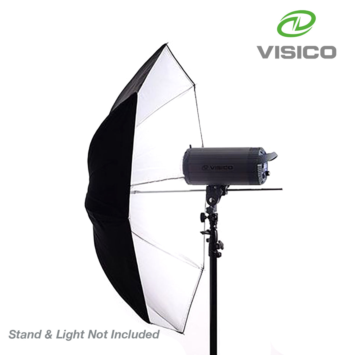 Visico 100cm PRO Photographic Umbrella Black/Silver/Translucent VSUB-007-100