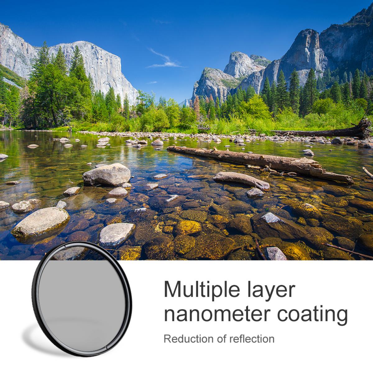 K&F Concept PRO 77mm Classic Series Slim Blue Multi Coated Circular Polariser (CPL) filter - KF01.1441