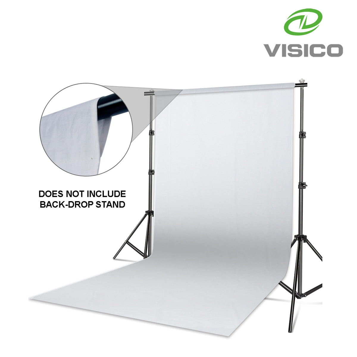 Visico Professional Cotton (140gsm) Muslin Backdrop 3m X 3m White VS-MS-33W