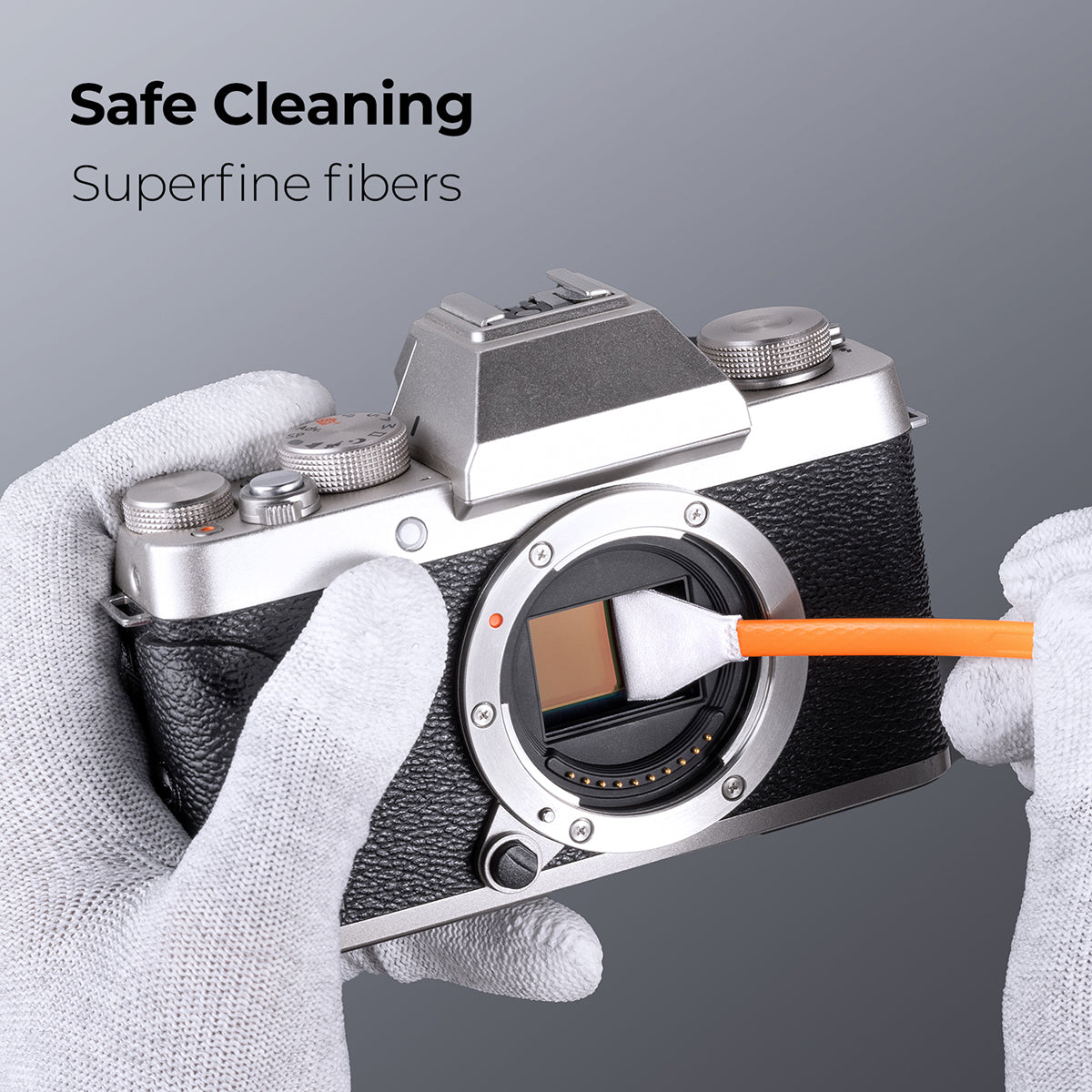K&F 10 Swab 16mm Dual Head CMOS APS-C Camera Sensor Cleaning Kit 20ml fluid