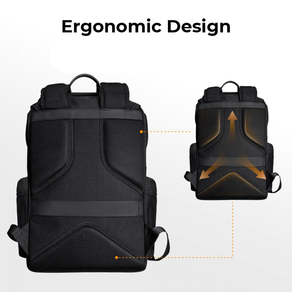 K&F Concept 25L Multi-Functional Camera Backpack with 16" Laptop Compartment-Grey - KF13-098V2