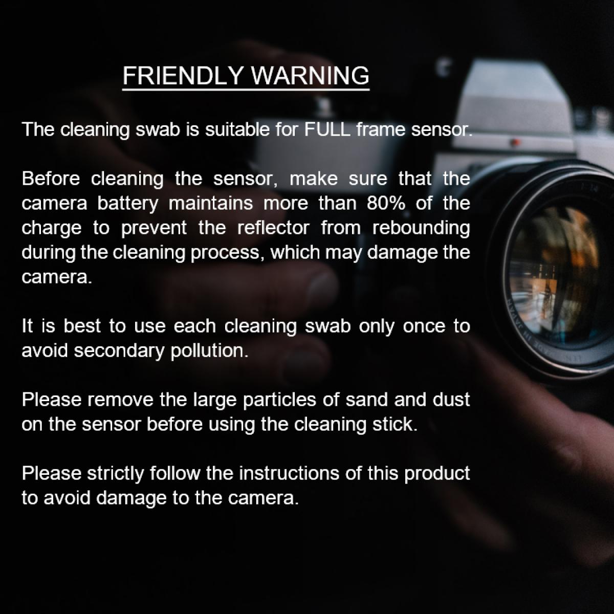 K&F Concept 10 X 24mm Full Frame Camera Sensor Cleaning Swab Kit + 20ml Cleaning Fluid