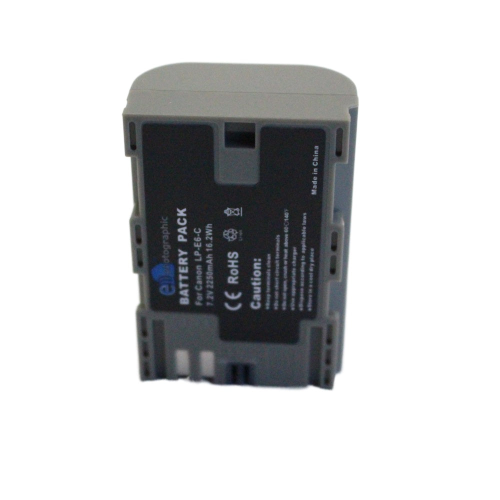 E Photographic LP-E6 2250 mAh Type-C Battery for Canon
