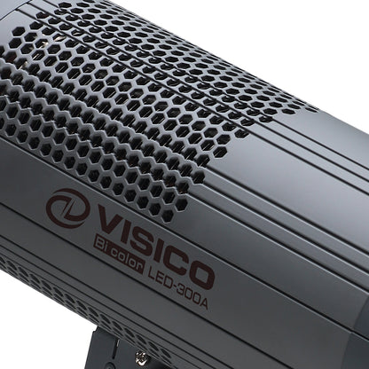 Visico 300 Watt adjustable Power &amp; Colour Temp LED Studio Light with Build-in 2.4G wireless radio receiver