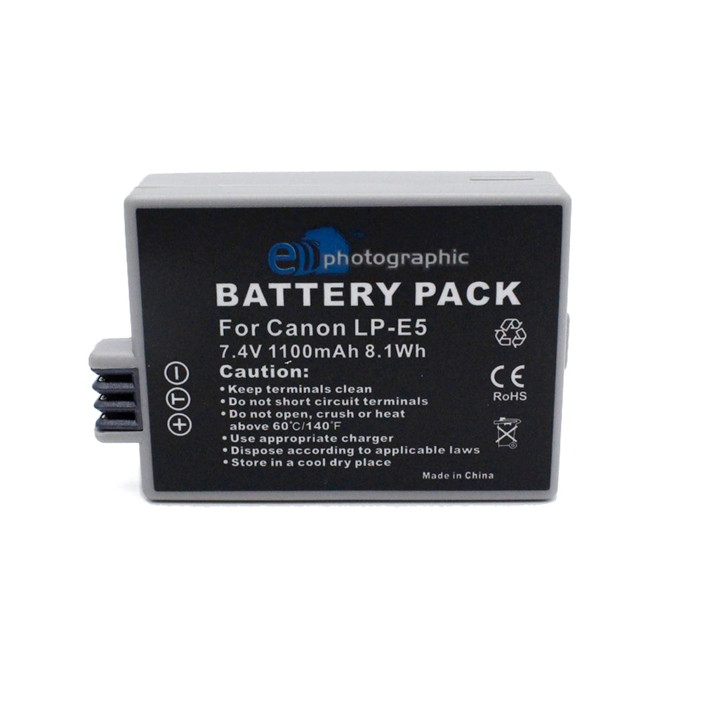 E-Photographic 1100 mAh Lithium  Camera Battery for Canon LP-E5 DSLR&