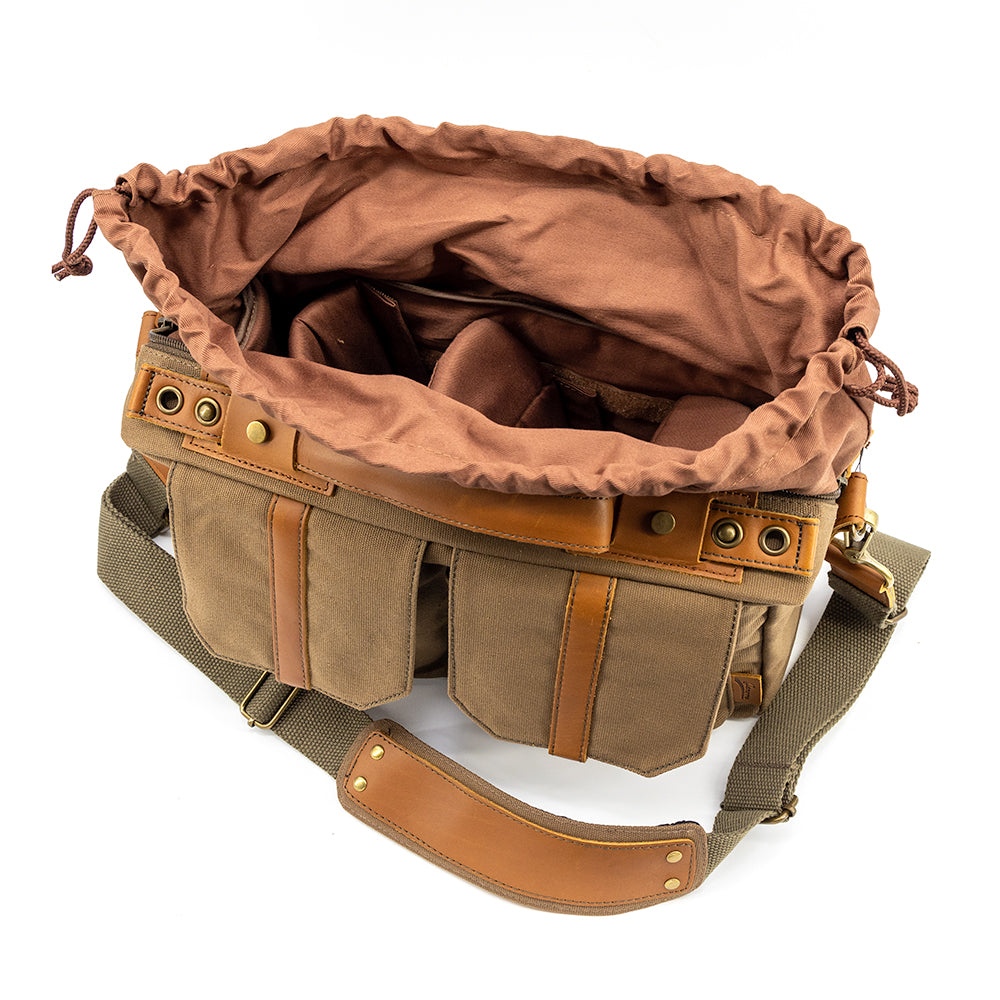 Jenova Nostalgic PRO Messenger/Soft Briefcase Camera Bag Large Brown-31302BN