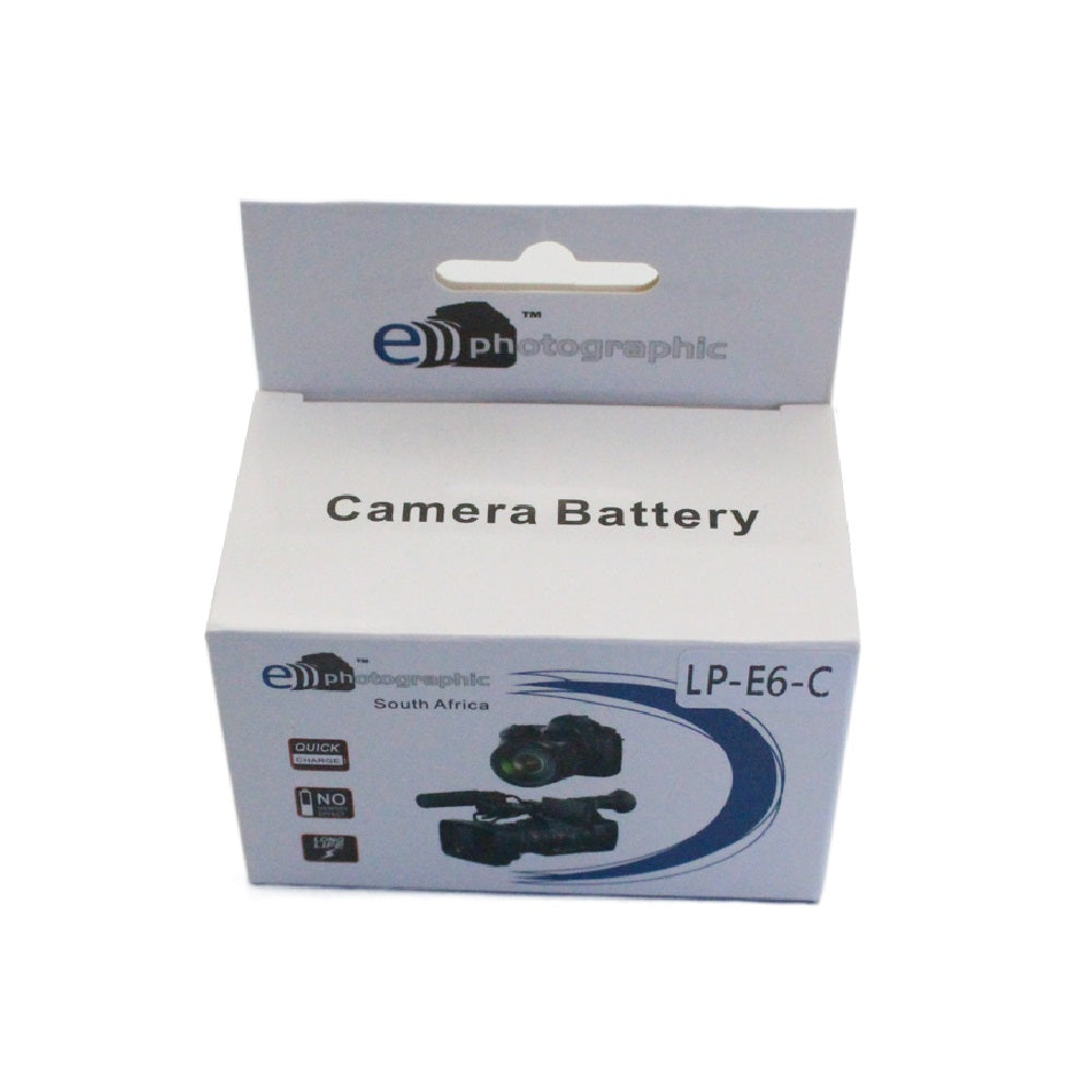 E Photographic LP-E6 2250 mAh Type-C Battery for Canon