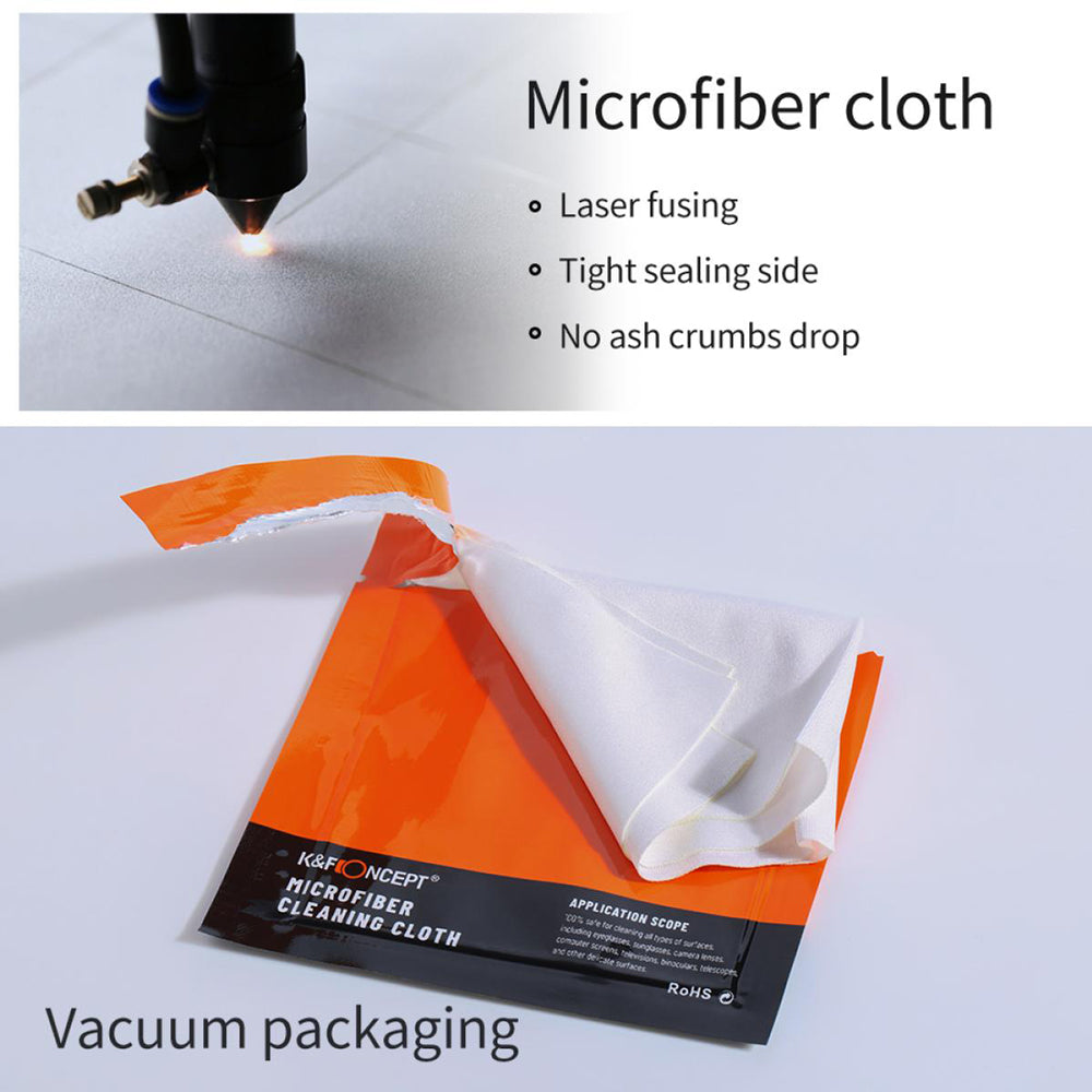 K&F Concept 6 pack dry needle a dust-free microfibre cloth 15 X 15cm - SKU-1684