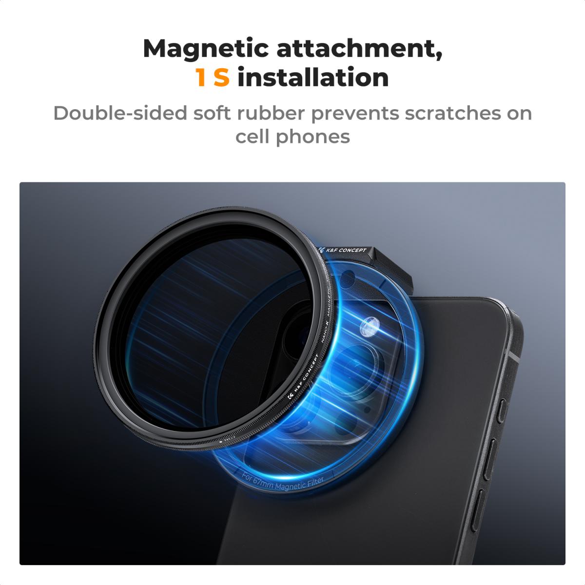 K&F 67mm Magnetic Variable ND Filter for Camera Lenses & Smartphones