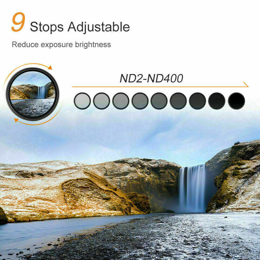 K&amp;F PRO 58mm Classic Series Slim Blue Multi Coated Variable ND2-ND400 filter-KF01.1109