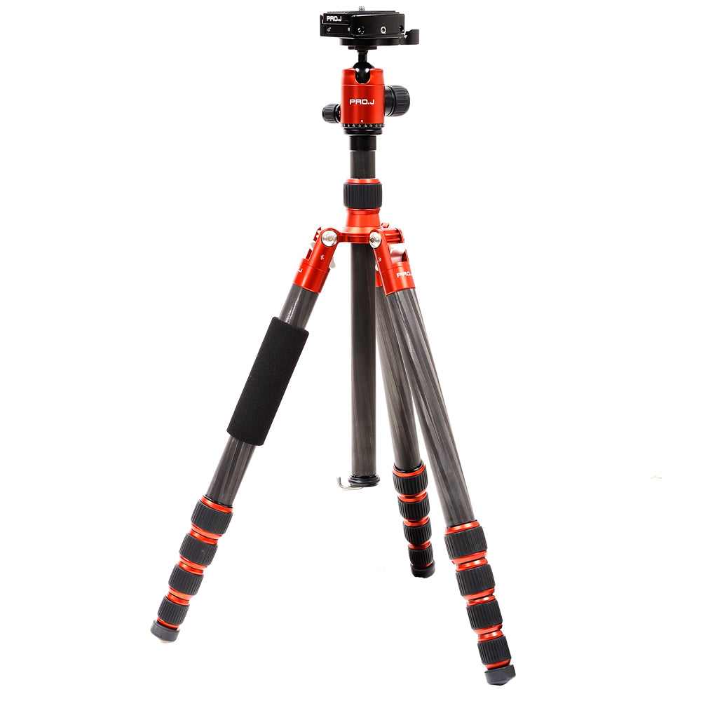 Jenova PRO.J Professional Carbon Travel Tripod Capacity-8kg Red-45834RD