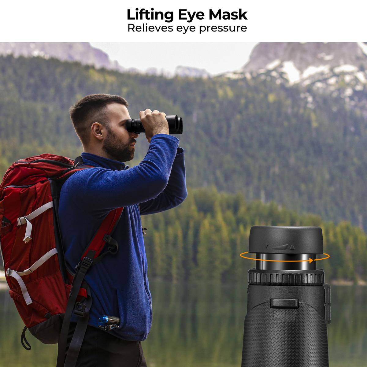 K&F Concept 10X42 HD IP66 Water Resistant Binoculars, BAK4 & Tripod Mount