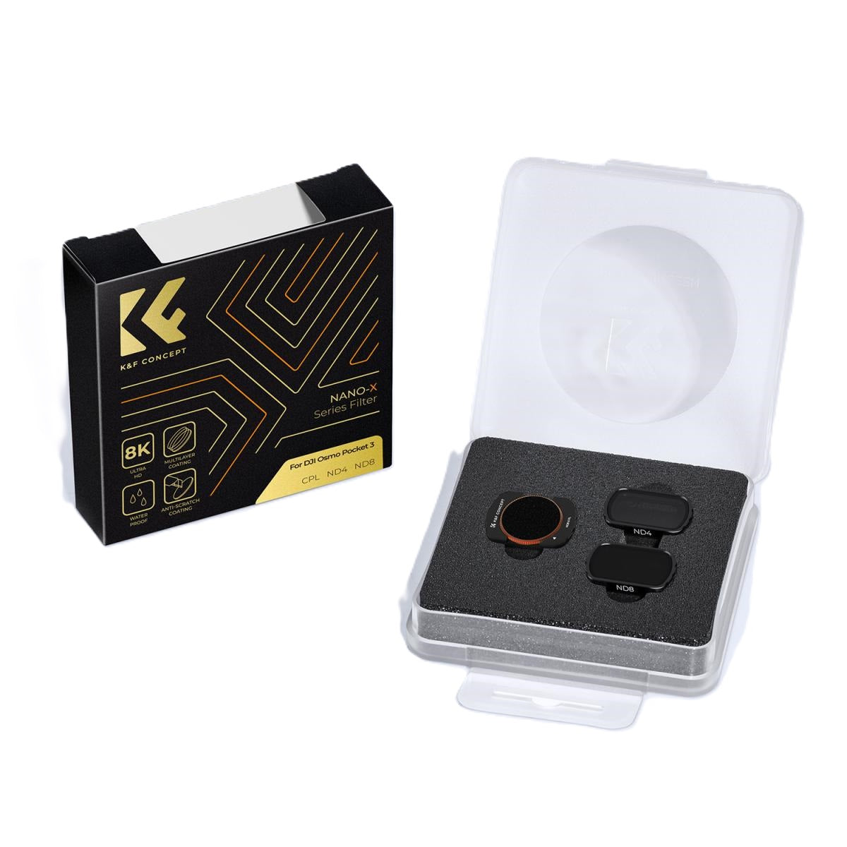 K&F Concept CPL + ND4 + ND8 Filter Kit for DJI Osmo Pocket 3