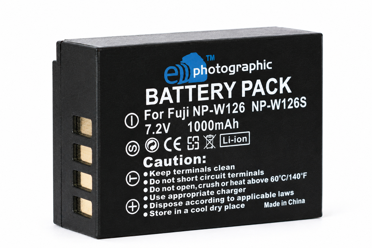 E-Photographic 1100mAh Lithium Battery for FujiFilm W126/S - EPHNPW126S