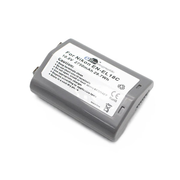 E-Photographic 2750 mAh Lithium Replacement Battery for EN-EL18C Nikon DSLR Cameras - EPHENEL18C