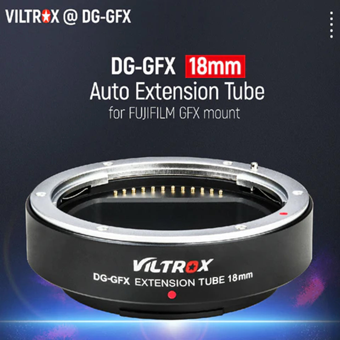 Viltrox 18mm Auto Focus Macro Extension Tube for Fuji GFX Mount Lenses