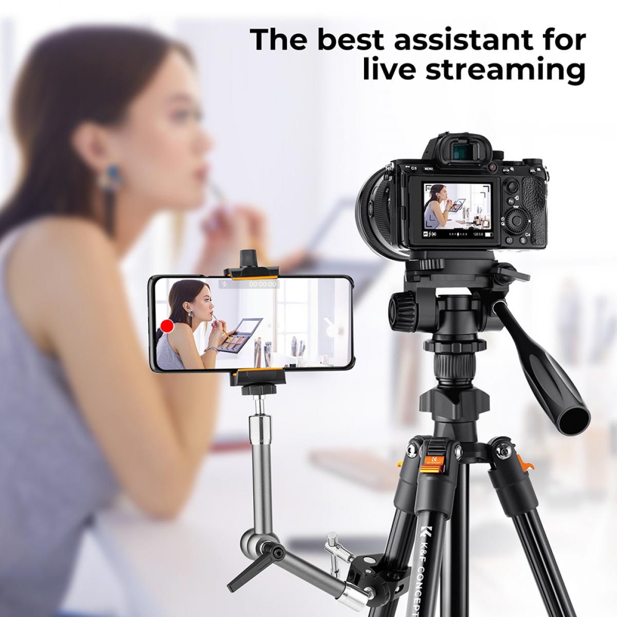 K&F Concept PRO K234A0 Magnalium Tripod for Camera, Mobile Phone & Video KF09.115