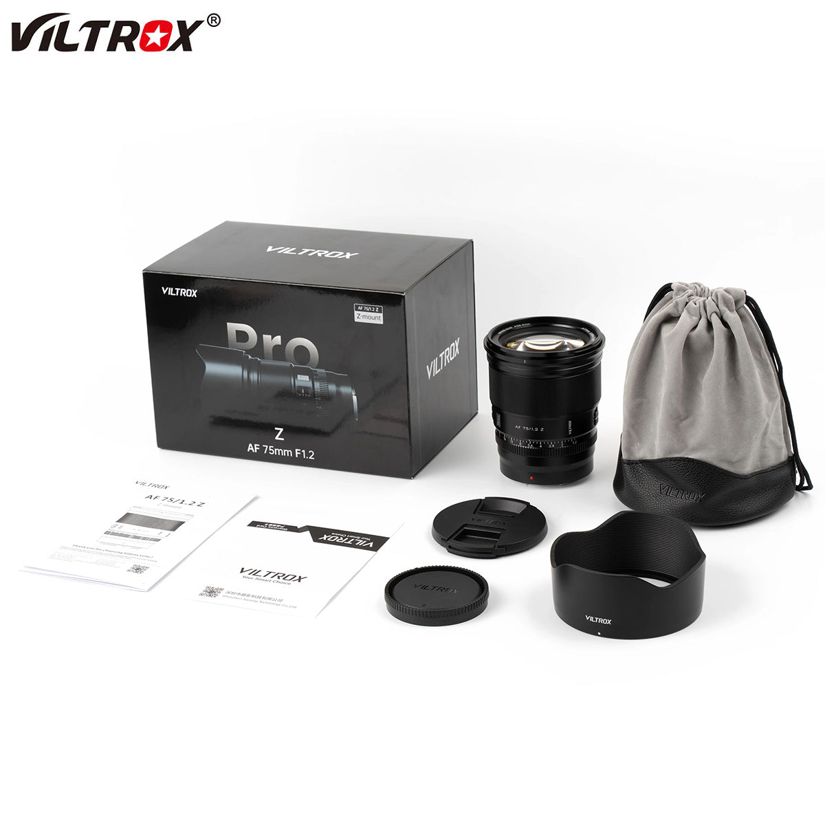 Viltrox Auto Focus 75mm f1.2 Z PRO Prime Lens Nikon Z-Mount VL-AF7512-Z