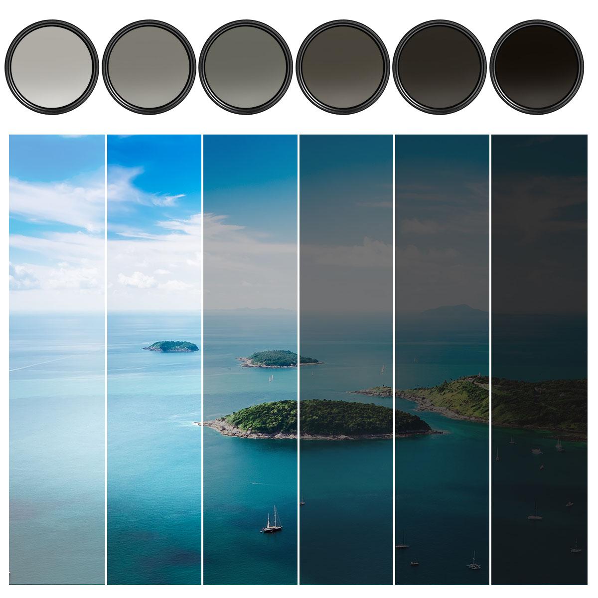 K&F Concept PRO 67mm Classic Series Slim Blue Multi Coated Variable ND2-ND400 filter-KF01.1111