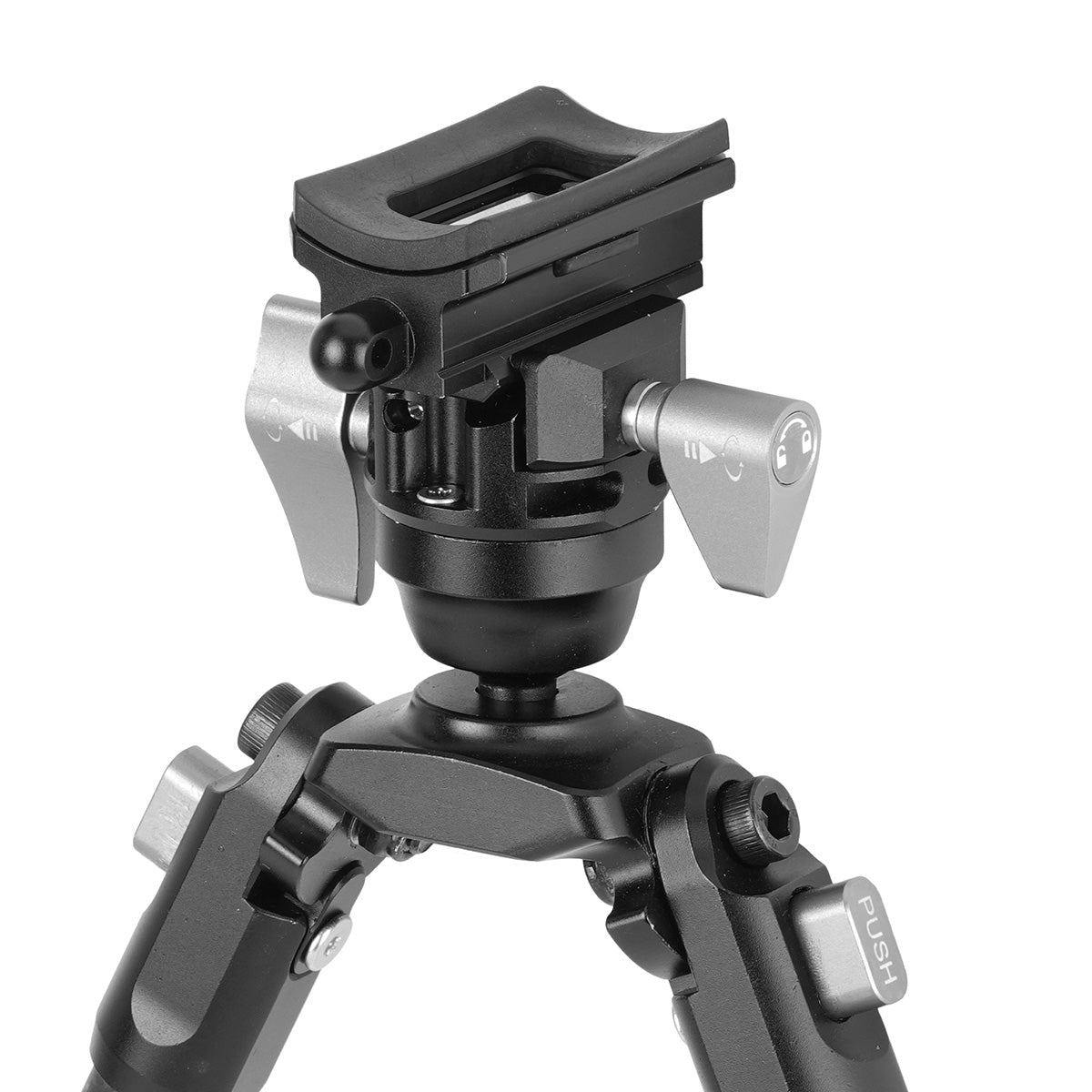 Vanguard EQ-Precision 3QS A Aluminium Gun Bipod with Ball Head &amp; Pic Rail Adapter (33–69cm)