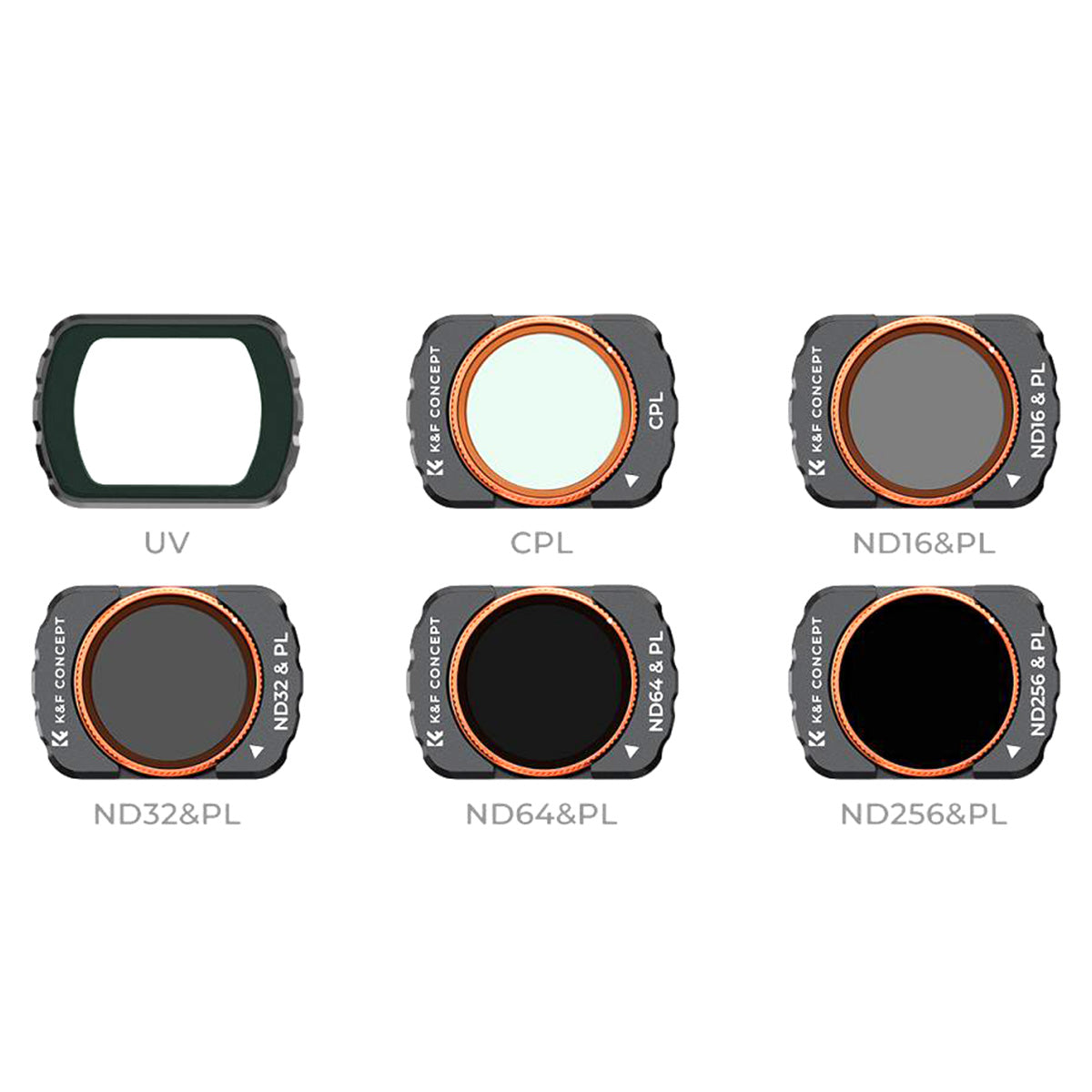 K&amp;F Concept Magnetic UV + CPL + ND/PL(4+5+6+8 stops) Filter Set for DJI Osmo Pocket 3