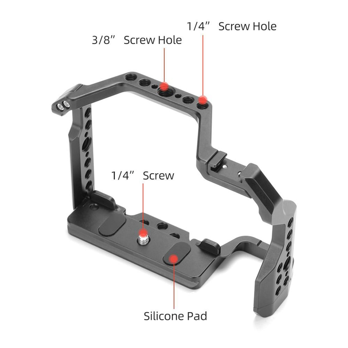 E-Photographic Aluminium Alloy Camera Stabiliser Cage with Handle for Nikon Z50