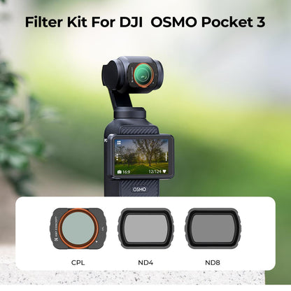 K&amp;F Concept CPL + ND2 + ND4 Filter Kit for DJI Osmo Pocket 3