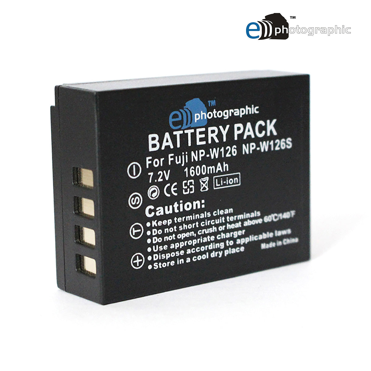 E-Photographic 1100mAh Lithium Battery for FujiFilm W126/S - EPHNPW126S