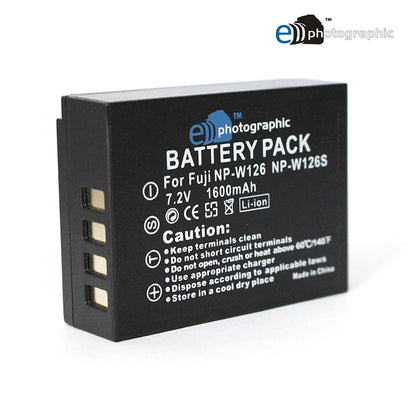 E-Photographic 1600 mAh Lithium Battery for FujiFilm W126/S - EPHNPW126S