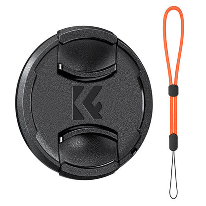 K&amp;F Concept 58mm Center Pinch Lens Cap Kit with 2x Lens Cloths &amp; Attachment Strap