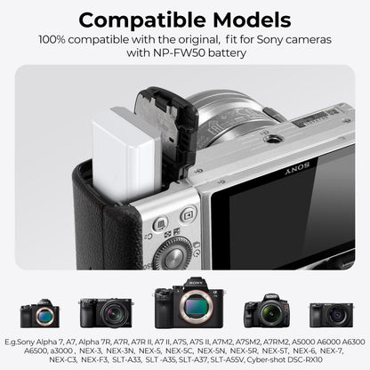 K&amp;F Concept 2 Pack NP-FW50 1100mAh USB-C Batteries for Sony KF28.0026S1