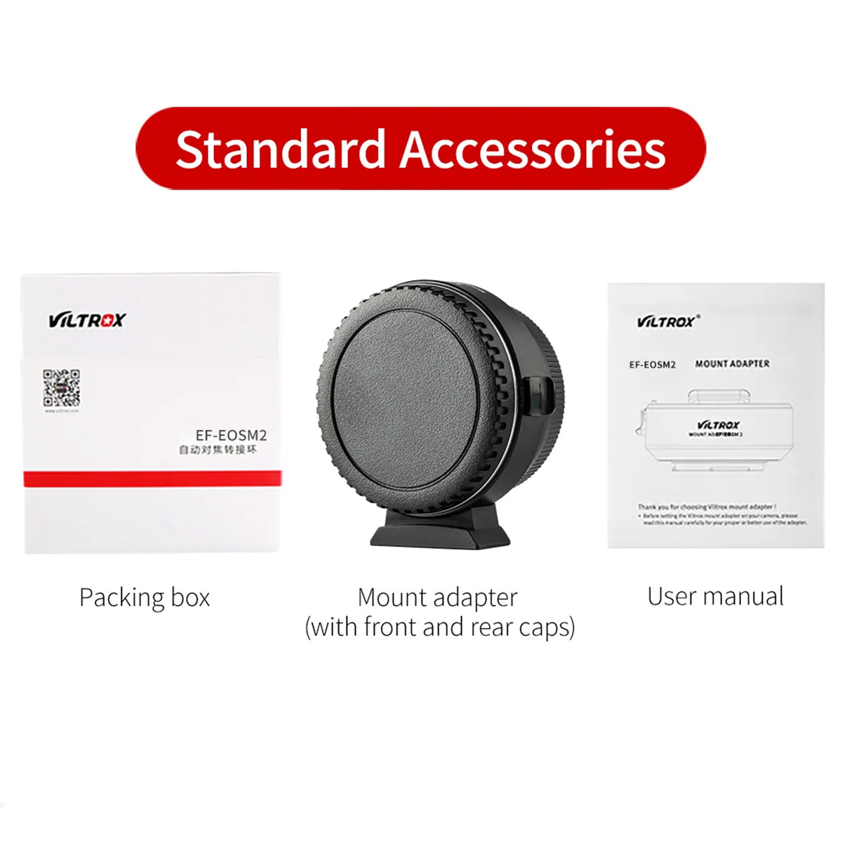 Viltrox Lens Adaptor - Canon EF &amp; EF-S lens to Canon EOS M Camera +1 f-stop