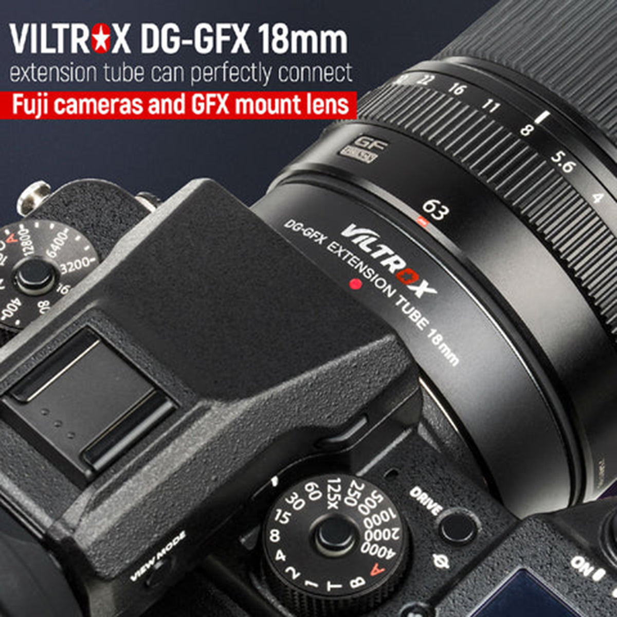 Viltrox 18mm Auto Focus Macro Extension Tube for Fuji GFX Mount Lenses