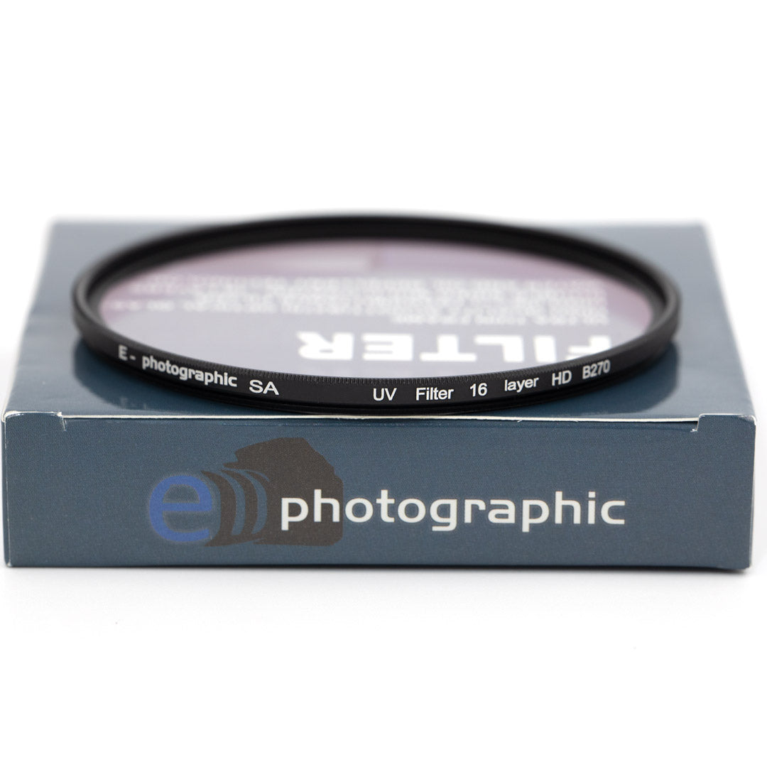 E-Photographic PRO 46mm Multicoated UV Filter-German HD B270 Schott Optics