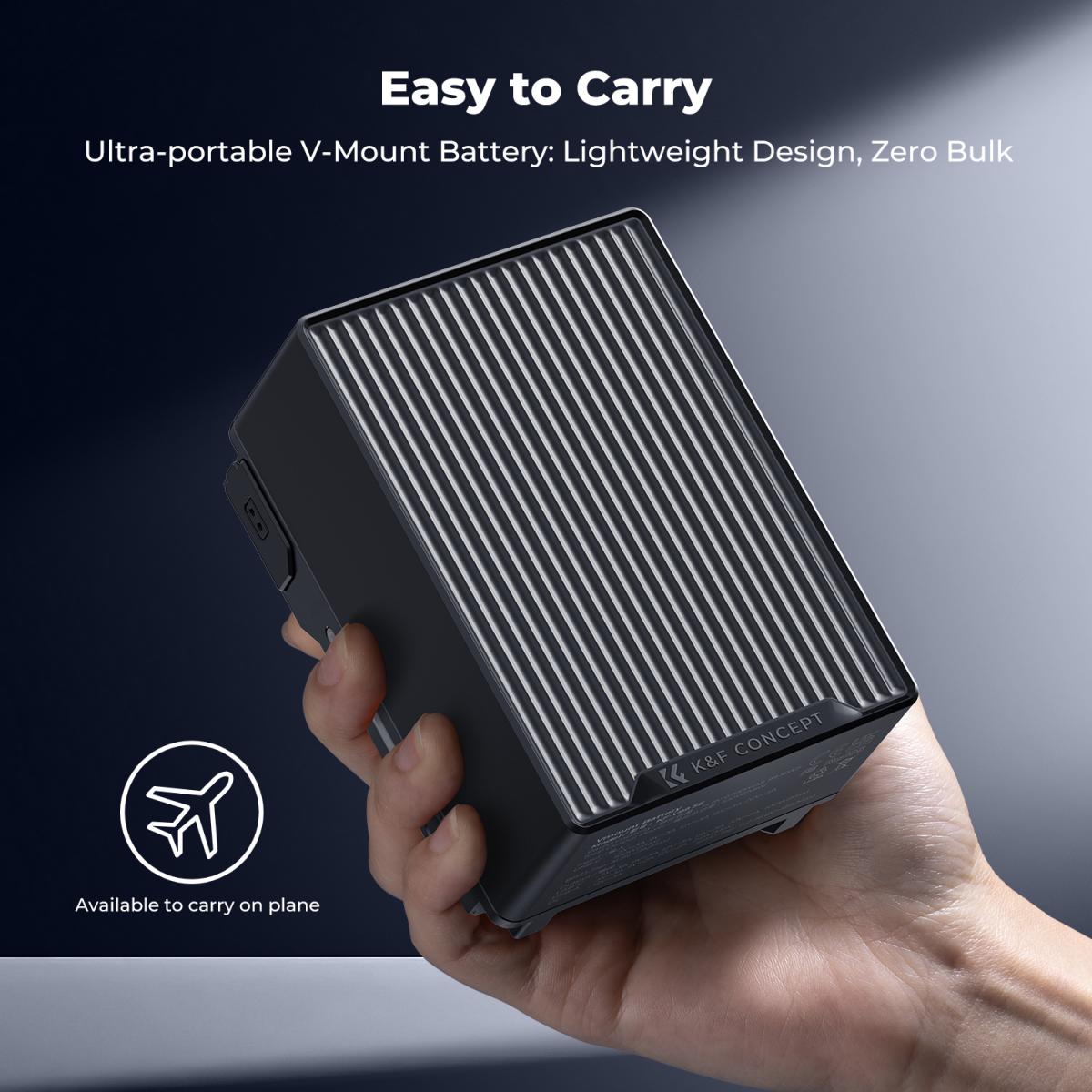 K&amp;F Concept 99Wh V-Mount Battery with PD 100W USB-C Charging